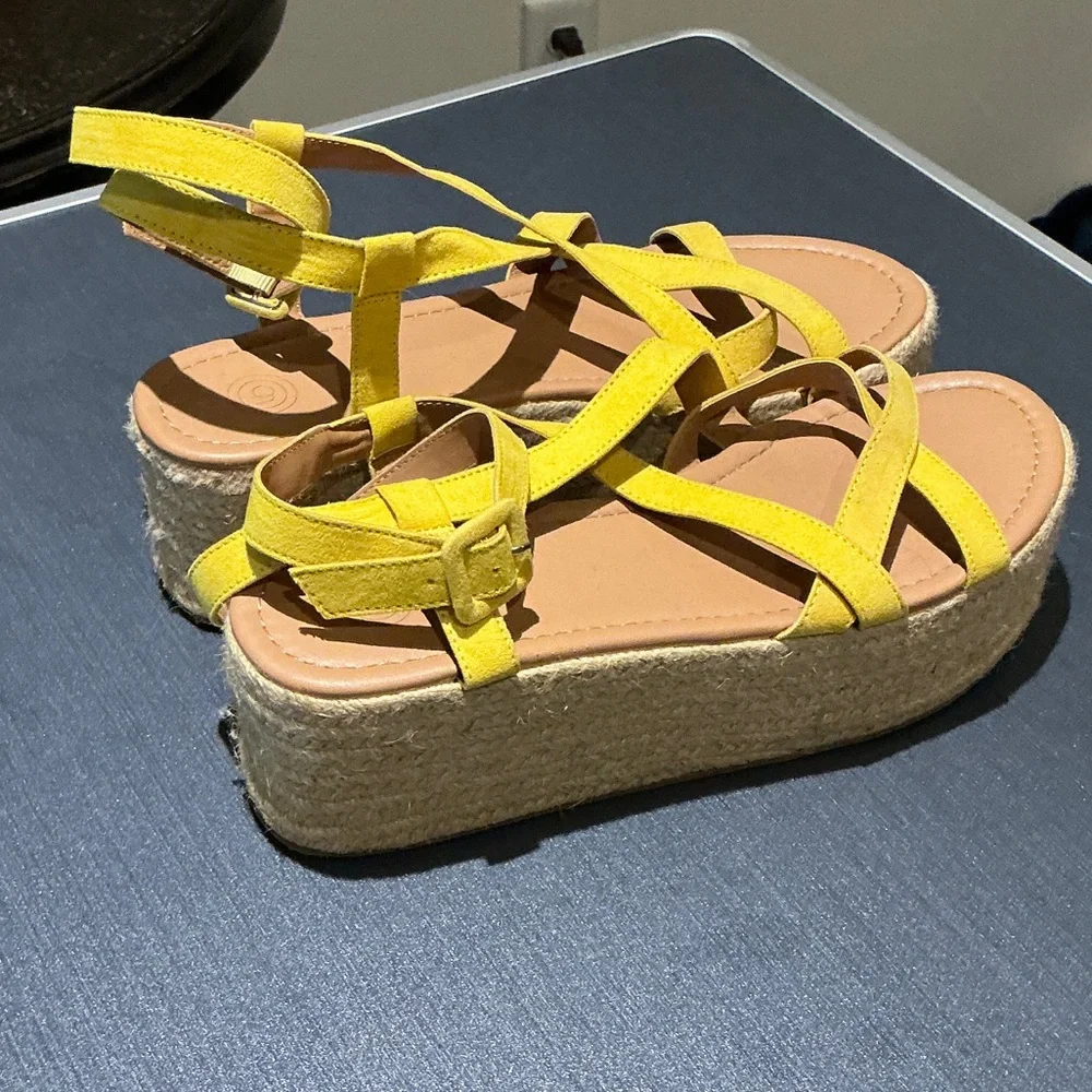Urban Outfitters Yellow Espadrille Sandals